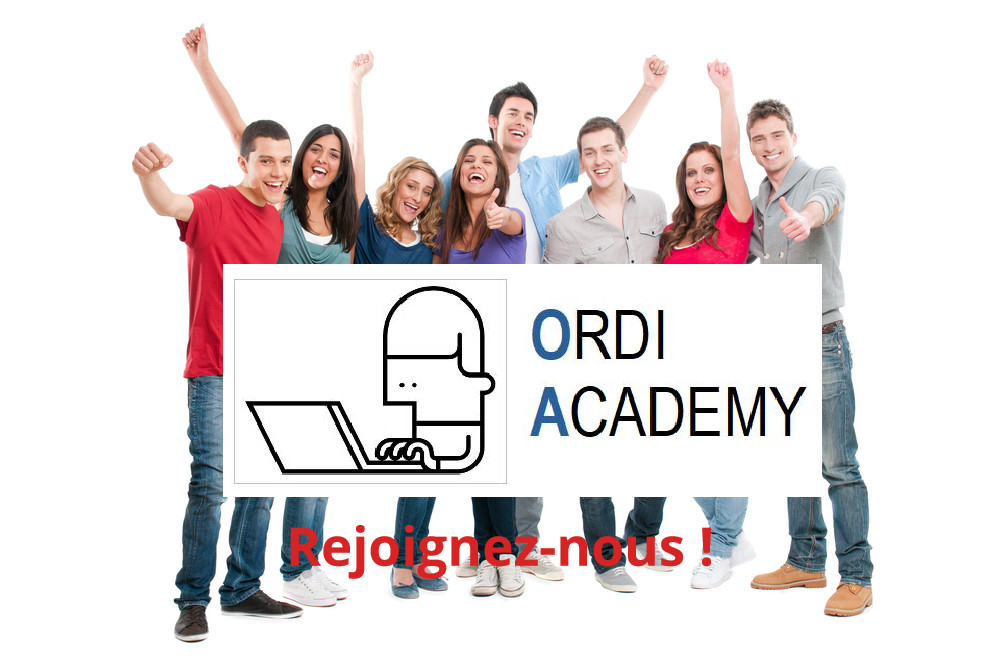 Rejoignez Ordi Academy — groupe enthousiaste
